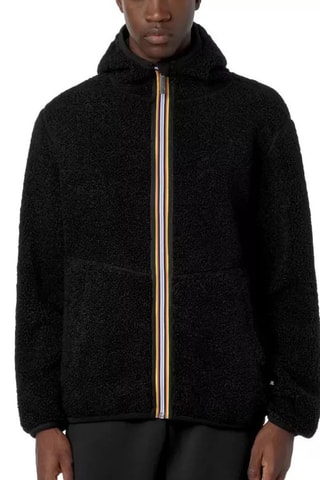 Veste réversible à capuche - Blanc, noir et jaune