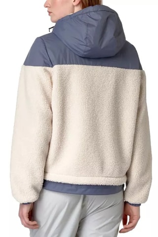 Veste à capuche - Beige et bleu