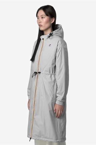 Veste longue à capuche Delia Warm - Gris