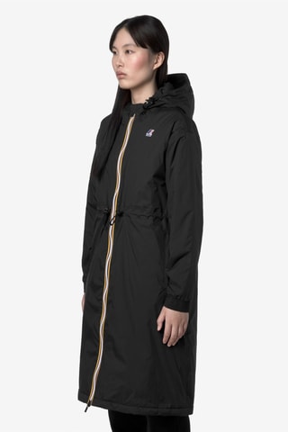 Veste longue à capuche Delia Warm - Noir