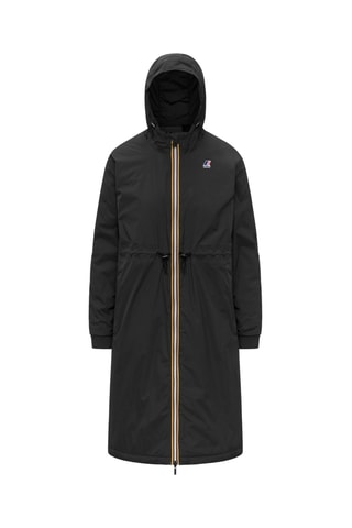 Veste longue à capuche Delia Warm - Noir