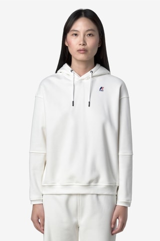 Sweat à capuche en laine Ninette - Blanc