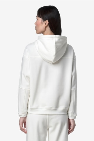 Sweat à capuche en laine Ninette - Blanc