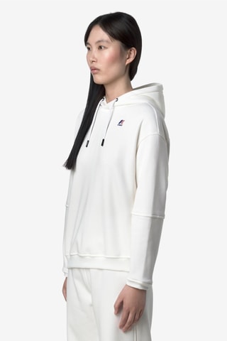 Sweat à capuche en laine Ninette - Blanc