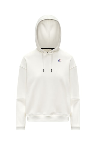 Sweat à capuche en laine Ninette - Blanc