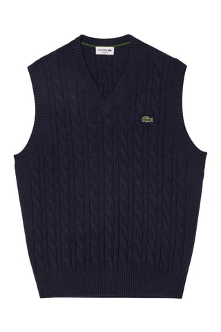 Pull sans manches en laine - Bleu marine