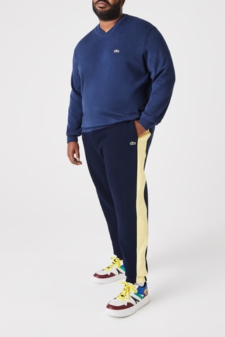 Pantalon de survêtement tapered fit - Bleu marine et jaune
