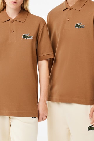 Polo loose en coton biologique - Camel