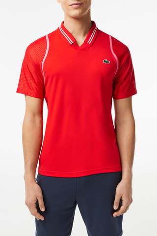 Polo slim fit Lacoste Tennis x Daniil Medvedev - Rouge