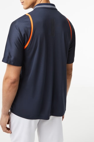Polo slim fit ultra-dry Lacoste Tennis x Daniil Medvedev - Bleu marine