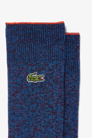2 paires de chaussettes en coton biologique - Bleu marine chiné et orange chiné