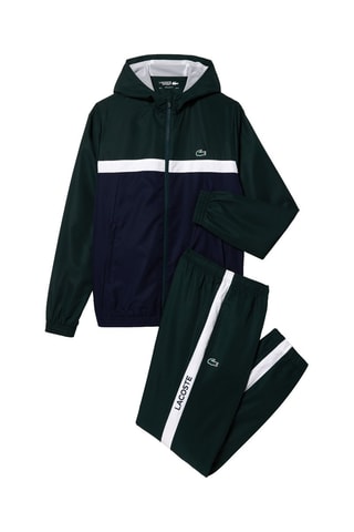Veste à capuche et pantalon de tennis regular fit - Vert et bleu marine