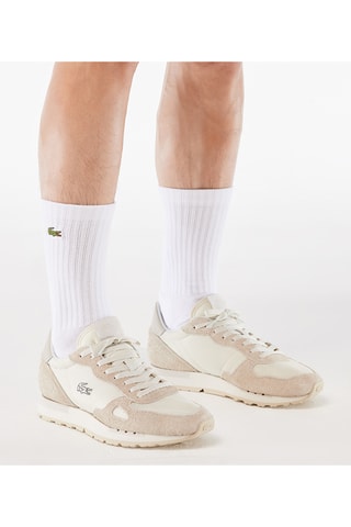 Baskets en cuir Partner 70s  - Ecru