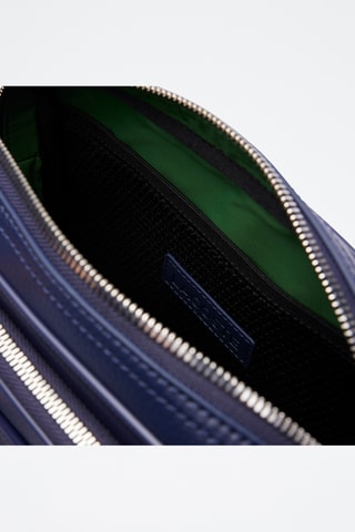 Sac bandoulière en cuir Angy - Bleu marine