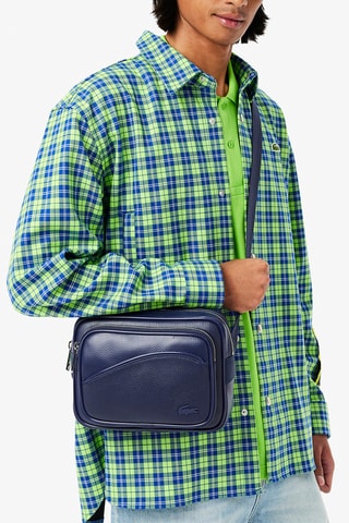 Sac bandoulière en cuir Angy - Bleu marine