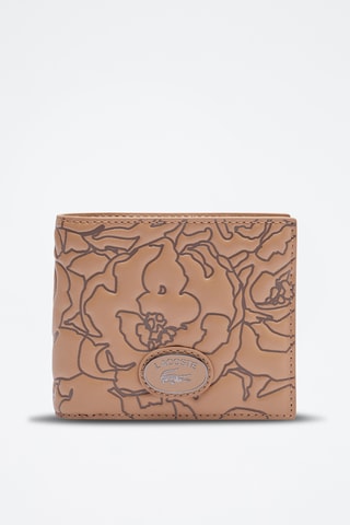 Portefeuille en cuir - Camel et gris