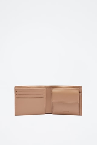 Portefeuille en cuir - Camel et gris