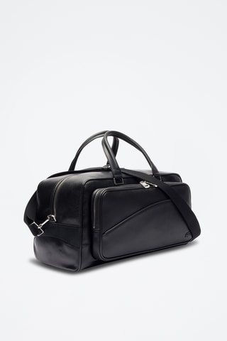 Sac bowling en cuir Angy - Noir
