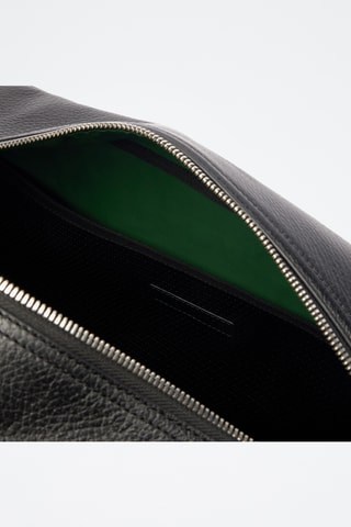Sac bowling en cuir Angy - Noir