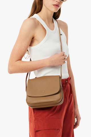 Sac bandoulière en cuir City Court - Beige