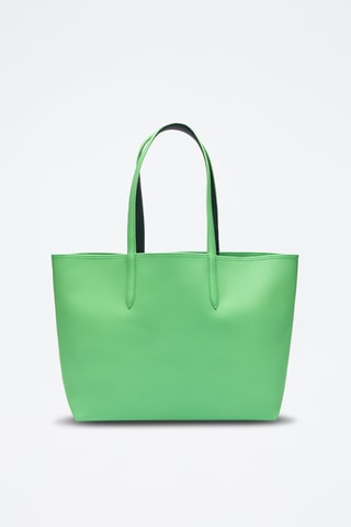 Cabas réversible et pochette  Anna- Vert clair et bleu marine