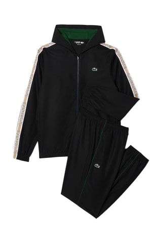 Veste à capuche et pantalon de survêtement de tennis regular fit - Noir