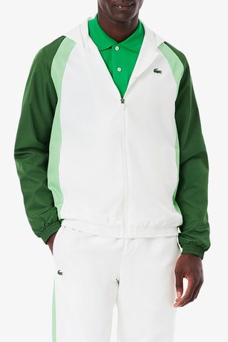 Veste à capuche et jogging de tennis regular fit - Blanc et vert
