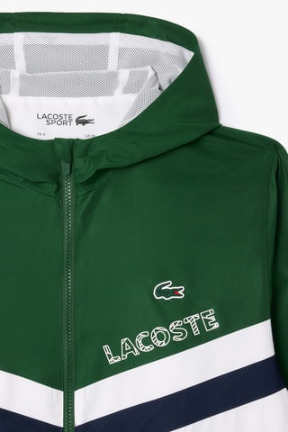 Veste à capuche et pantalon de tennis regular fit - Vert foncé et blanc
