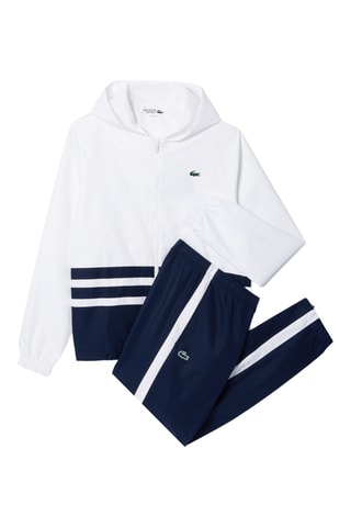 Sweat à capuche et pantalon de tennis regular fit - Blanc et bleu marine