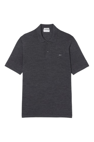 Polo slim en laine - Anthracite chiné