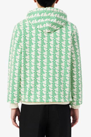 Sweat à capuche classic fit - Ecru et vert clair