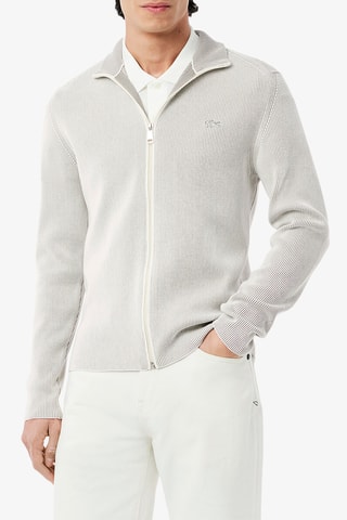 Gilet - Ecru et gris foncé chiné