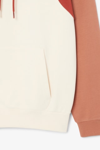 Sweat à capuche classic fit - Rouge et blanc