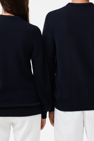 Pull en cachemire et laine - Bleu marine