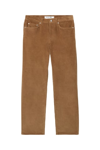 Pantalon en velours straight fit - Marron