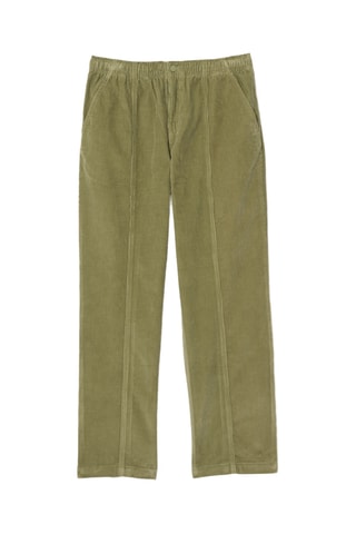 Pantalon en velours straight fit - Kaki
