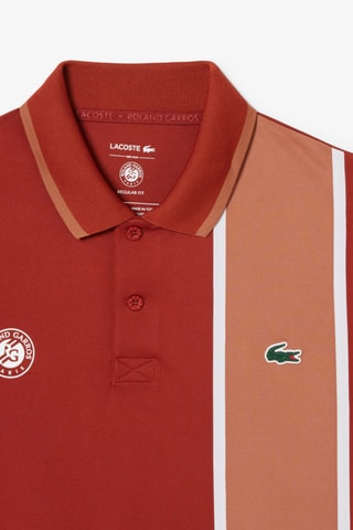 Polo Roland Garros Paris regular fit - Rouge brique
