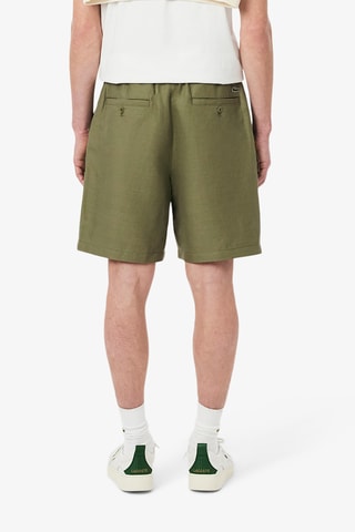 Short en lin regular fit - Kaki