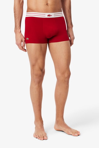 3 boxers - Bleu marine et rouge
