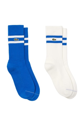 2 paires de chaussettes - Bleu cobalt et blanc