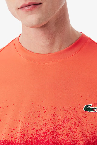 T-shirt Lacoste Tennis x Novak Djokovic regular fit - Corail