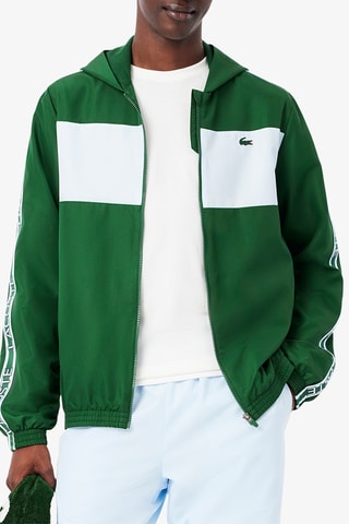 Veste à capuche de tennis - Vert et blanc