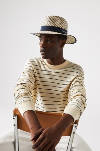 Panama Roland Garros - Beige et noir