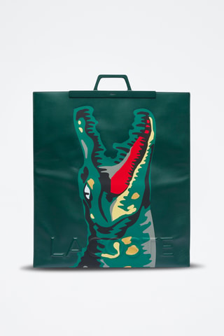 Sac shopping en cuir - Vert