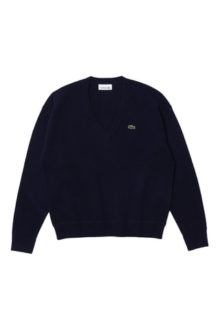 Pull en laine relaxed fit - Bleu marine