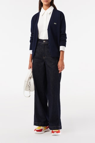 Gilet en laine relaxed fit - Bleu marine