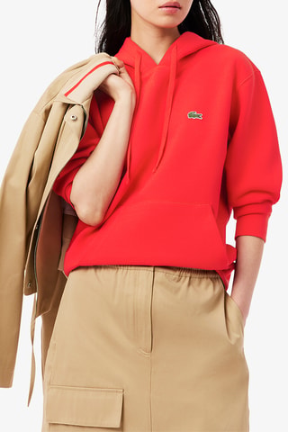 Sweat à capuche relaxed fit - Rouge