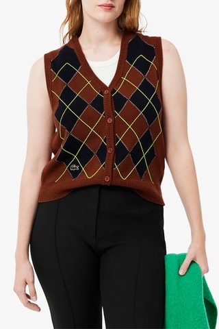Gilet sans manches en laine - Marron