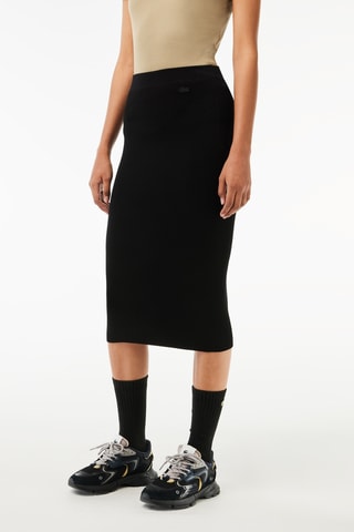 Jupe fourreau taille haute - Noir