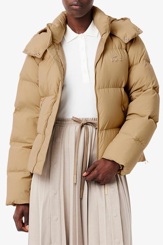 Doudoune à capuche relaxed fit - Beige